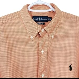 Ralph Lauren Button-Down Long-Sleeve Hounds Tooth Dress Shirt Size Medium